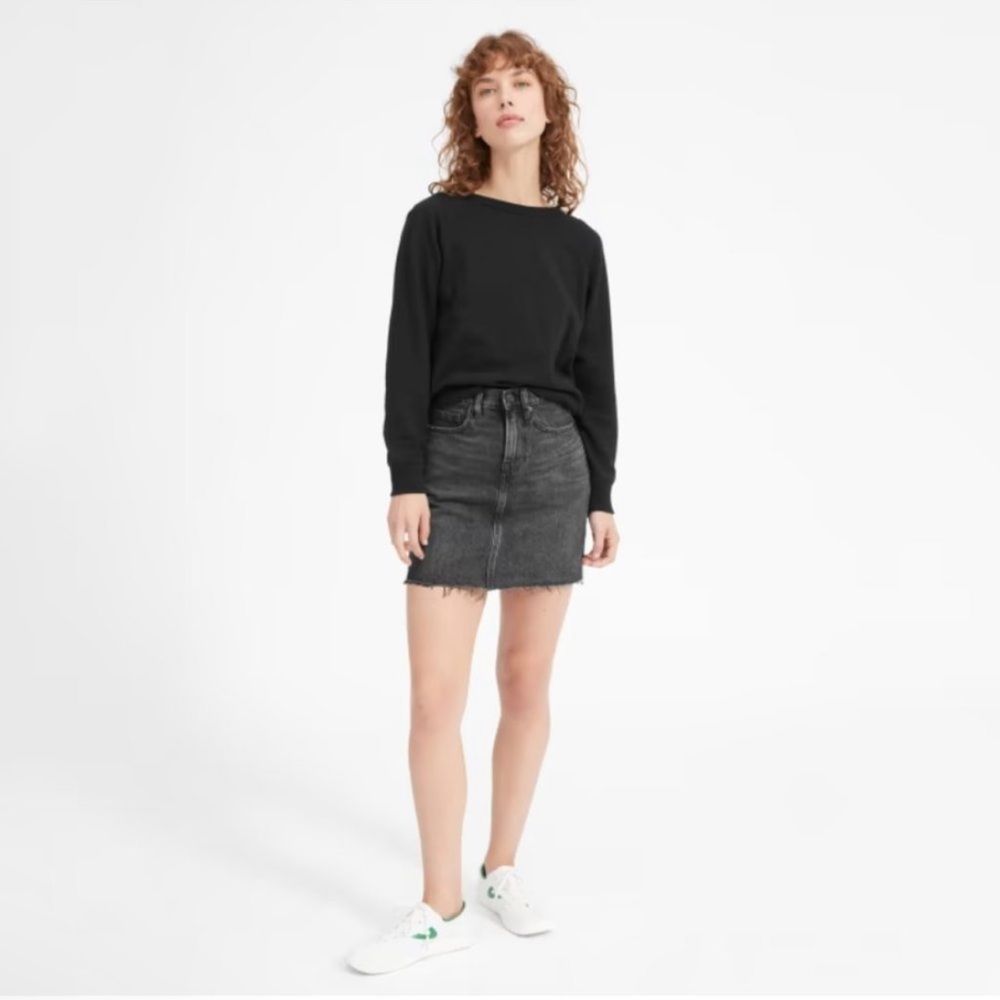 Everlane sz 27 black denim jean skirt